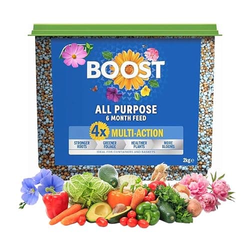 Image of Grow More Plant Food Fertilizer - 2kg All Purpose 6-Month Slow Release Plant Food Granules for Outdoor Plants with Topline Card. Garden Fertiliser for Plants, Vegetables or Houseplants