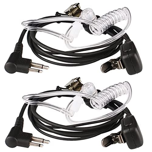 Image of Retevis Surveillance Earpiece 2 Pin Security Headset Covert Acoustic Tube Compatible with Motorola CP040 DP1400 GP68 GP88 GP300 CT150 Pro1150 HYT TC-500 TC-600 Hyera 2 Way Radio (2 pcs)