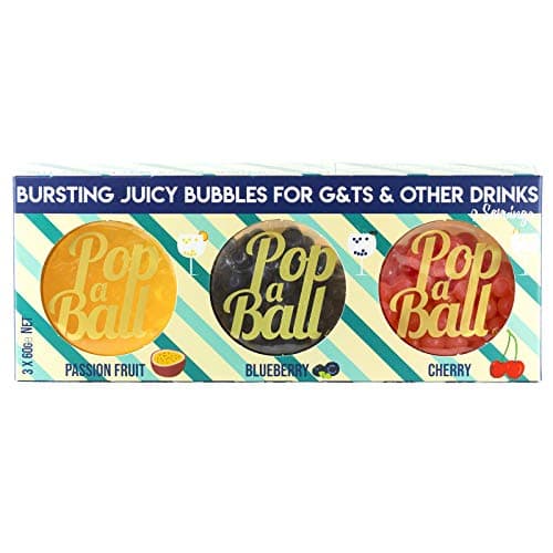 Image of Popaball Bursting Bubbles for Gin 3 x 60 Grams | Prosecco, Gin, Mocktail & Cocktail Making Gifts | Gift Set Ideas for Her, Hampers & Hen Parties