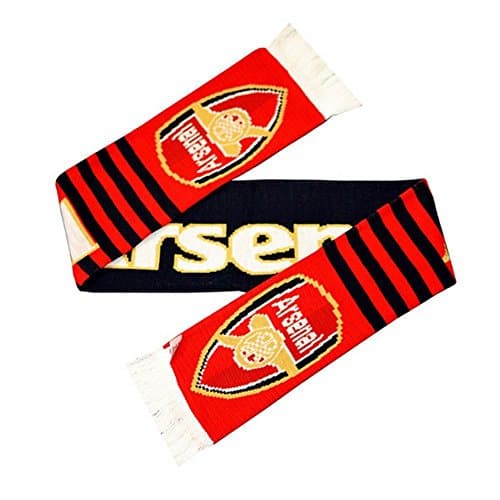 Image of Club Licensed Arsenal Stripe Scarf - Navy/Red - One Size