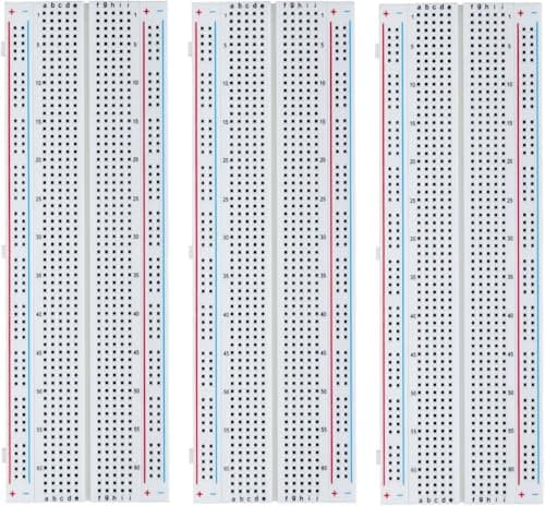 Image of ELEGOO Breadboard 830 Point 3pcs Solderless Prototype PCB Board Kit for Proto Shield Distribution Connecting Blocks for Arduino UNOR3 MEGA NANO