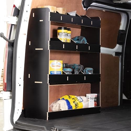 Image of Van Racking & Shelving for Ford Transit Custom SWB (L1) 2024+ Heavy Duty HEXABOARD Van Storage System - Tool Storage Shelves & Work Van Organisation - Rear Van Rack