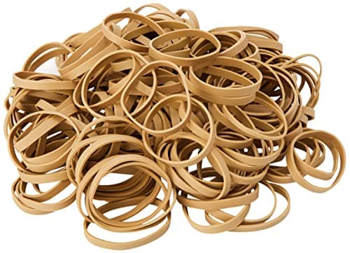 Image of Whitecroft Essentials No 63 6x80mm Natural Rubber Bands (Box of 454g), oak|orange|beige|brown