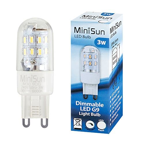 Image of MiniSun | 3W High Power Energy Saving Dimmable G9 LED Light Bulbs | LED Bulbs, Home Décor & Improvement Essential | Pack of 10 | 280 Lumens [6000K Cool White]