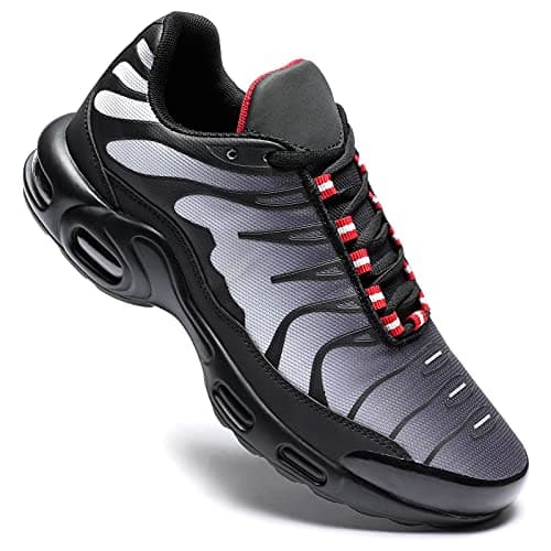 Image of Men's Trainers Air Cushion Running Shoes Athletic Sport Tennis Sneakers Gym Jogging Fitness Walking Casual Shoes Grey