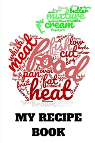 Image of My Recipe Book: Apple Wordle | Blank Recipe Book for over 50 Favourite Family Recipes