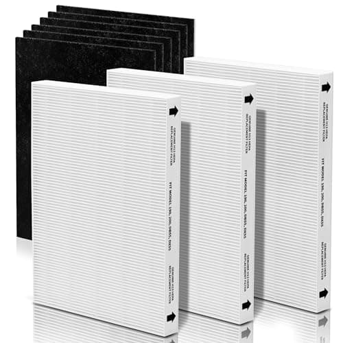 Image of UASWPART Aera-Max 200 HEPA Filter Replacement 9287101 Compatible with Fellowes AeraMax 190/200/DX55 Air Clean Purifiers HEPA Filter, 3X H13 HEPA & 6X Extra Carbon Pre-Filters (9324101)