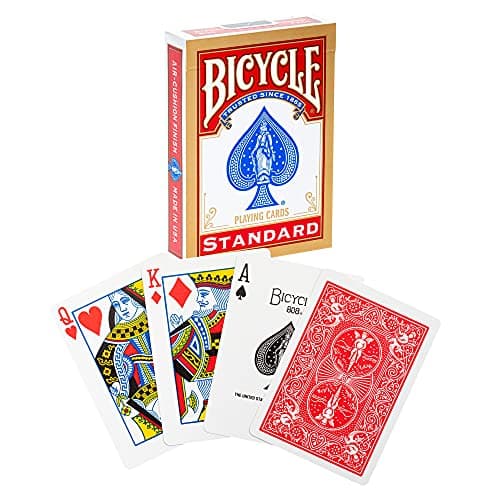 Image of Bicycle® Gold Standard Playing Cards - 1 Deck of Cards, (Colour Will Vary Red or Blue), Air Cushion Finish, Iconic International Rider Back Design, Standard Index