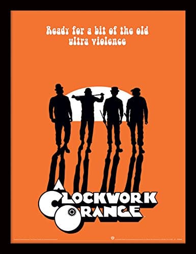Image of Pyramid International "A Clockwork Orange Ultra Violence Framed Print Memorabilia, Multi-Colour, 30 x 40 x 1.3 cm