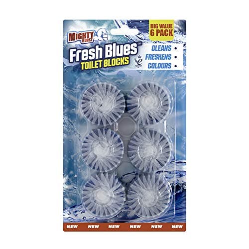 Image of Mighty Burst Fresh Blues Toilet Block, 6 Pack, Cistern Blocks that Freshen, Cleans and Leaves Sparkling Blue Water, Freshens The Bathroom, FBTB724
