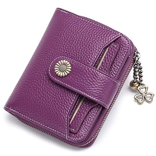 Image of SENDEFN Purses for Women Genuine Leather Small Bifold Compact Womens Wallet with RFID Protection