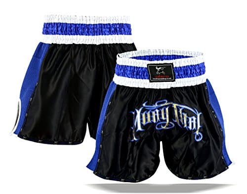 Image of Islero Muay Thai Fight Shorts MMA Kick Boxing Grappling Martial Arts Gear UFC Men (X-Small) Black