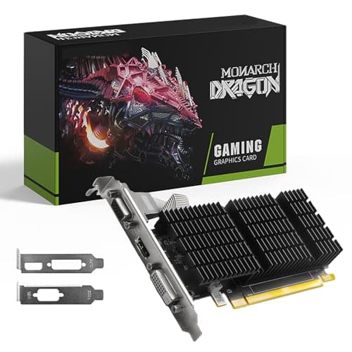 Image of MOUGOL AMD Radeon R5 230 Low Profile Graphics Card, 2GB DDR3 64 Bit with HDMI 1.3A/VGA/DVI Video Card PCI Express x16 1.1 Small Form Factor Computer GPU (Fanless Cooling)