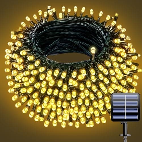 Image of Electight 66ft Solar String Lights Outdoor Garden, 200 LED Solar Powered Fairy Lights, 8 Modes & IP65 Waterproof Lights for Halloween Tree, Patio, Garden, Yard, Home, Party, Christmas (Warm White)