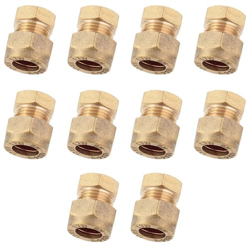 Image of LTWFITTING 10mm Compression Plug, Brass Compression Stop End Blank Cap(Pack of 10)