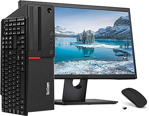 Image of Complete set of Branded 24in Monitor, Quad Core i3-6300 3.8Ghz Desktop Computer 8GB 256GB SSD WiFi Windows 11 64-Bit PC Keyboard and Mouse (Renewed)