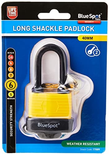 Image of Blue Spot 77009 40 mm Long Shackle Weather Resistant Padlock