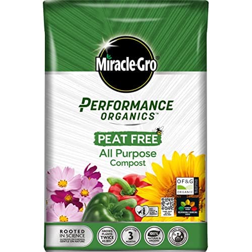 Image of Miracle-Gro Performance Organics All Purpose PEAT FREE Compost, 40L, White