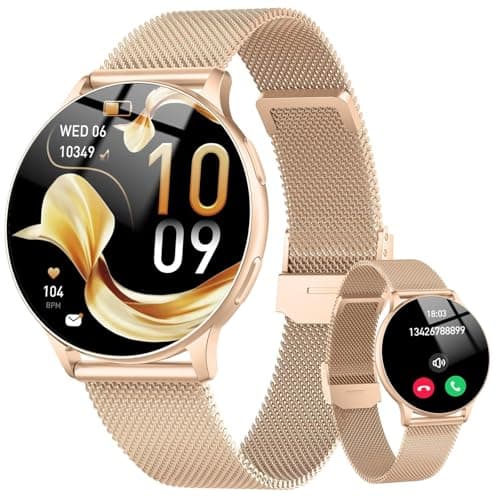 Image of Smart Watches for Women Answer/Make Call, 1.32"AMOLED Screen Fitness Watch with Heart Rate/Sleep Monitor, 2026 New Step Counter 120+Sport Mode, IP68 Waterproof Round Activity Tracker for Android iOS