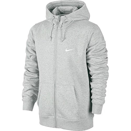 Image of NIKE Mens Club Full Zip Hoodie (Small), Grey and White, S