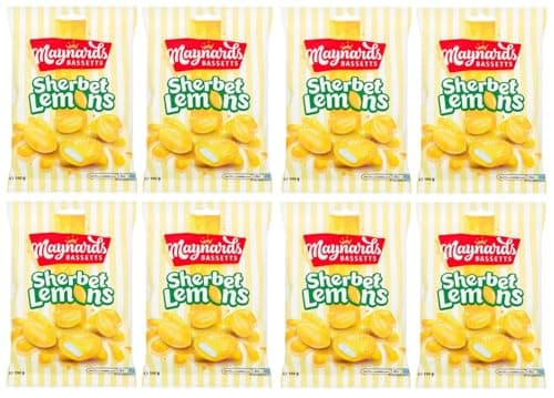 Image of Sherbet Lemons, Tangy Lemon Sweets with Fizzy Centre 192g bags bulk Bundles (8 Bags x 192g)