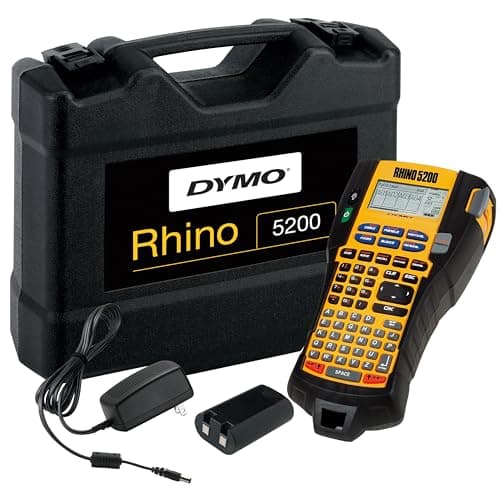 Image of DYMO Rhino 5200 Industrial Label Maker | ABC Keyboard | Labelling Machine for Warehouses, Labs and other Industrial Settings