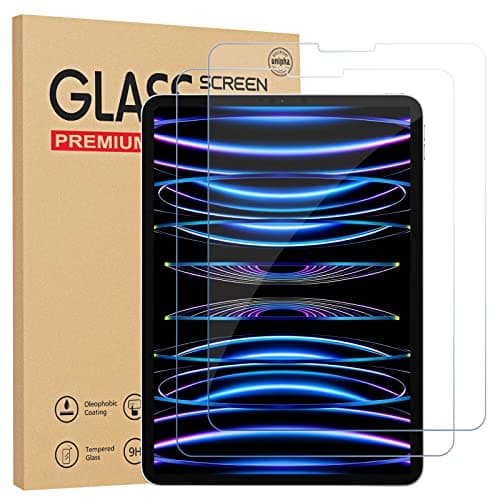 Image of Gerutek 2-Pack Screen Protector for iPad Pro 11 inch (2022/2021/2020/2018),Tempered Glass iPad Air 5th /Air 4th Gen [Bubble-Free][Ultra Clear] [Anti Scratch] Compatible with Face ID/Apple Pencil