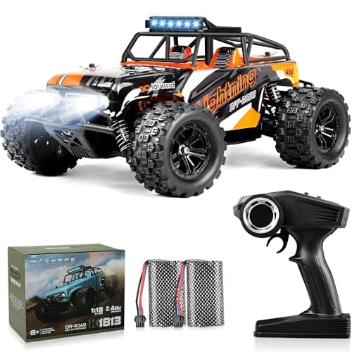 Image of JOYTREKY Remote Control Cars 1:18 Scale High Speed RC Car 40KM/H 4WD Off-Road RC Cars For Adults 2.4GHz Gift for Boys Adults 2 Batteries Included