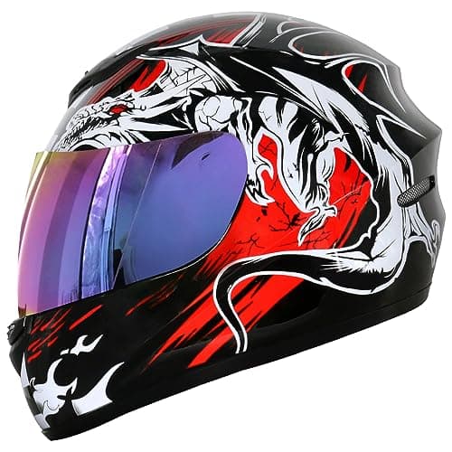 Image of Zorax ZOR-819 Dragon XS (53-54cm) Full Face Motorbike Motorcycle Helmet Road Legal ECE 2206 + Iridium Visor