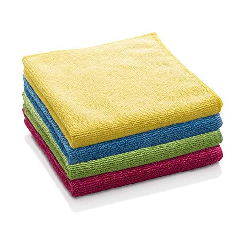 Image of E-Cloth General Purpose Microfibre Cloth, Multipurpose Cleaning Cloth for Household Surfaces, Washable and Reusable, 100 Wash Promise, Assorted Colours, 4 Pack