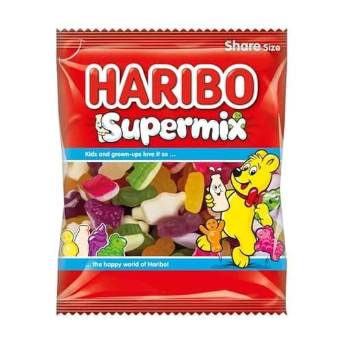 Image of HARIBO Supermix - Soft & Creamy Gummy Sweets with Fruit and Milk Flavour, Loved by All Ages, 140g