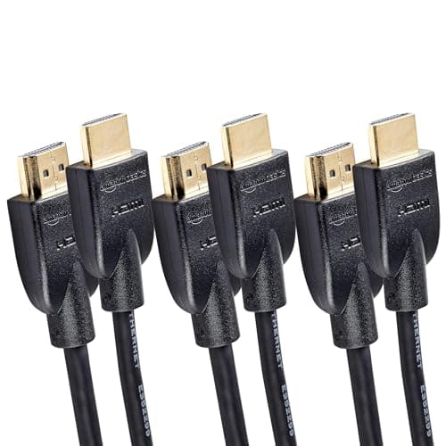 Image of Amazon Basics 4K HDMI Cable 3m, 3 pack - 18Gbps High Speed with Ethernet, 4K@60Hz, 2160p, Black
