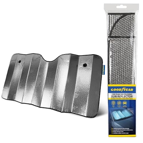 Image of Goodyear Car Folding Sun Reflector Silver