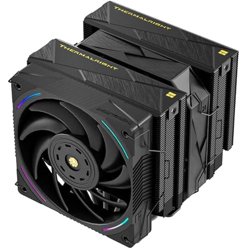 Image of Thermalright Royal Pretor 130 Ultra Black CPU Air Cooler, PC Double Towers Cooler,High Performance 7 Heat Pipes CPU Cooling, Black Brushed Top Cover,for AM4/AM5, Intel lga1851/1700/1150/1151/2011