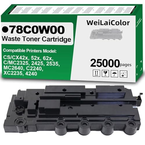 Image of 78C0W00 Waste Toner Bottle Compatible with Lexmark CS/CX421 521 621 C/MC2325 2425 2535 MC2640 C2240 XC2235 4240 Printers, Replacement for 78C0W00 Waste Toner Cartridge(78C0W00)