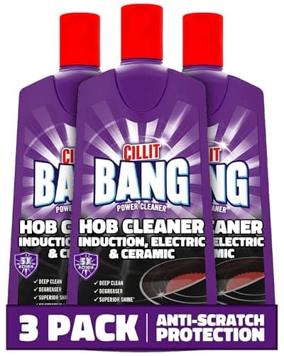 Image of Cillit Bang Hob Cleaner, For Cleaning Burnt-on Stains, Ovens and Stovetops, 200ml (Pack of 3)
