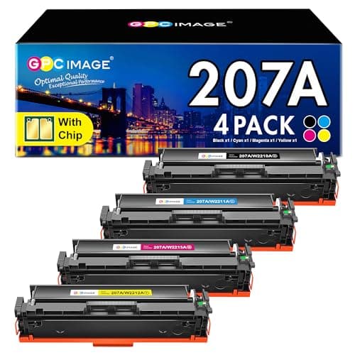 Image of GPC Image 207A Toner Cartridge Compatible for HP 207A 207X Toner Cartridge Multipack for HP Color Laserjet Pro MFP M283fdw Toner Cartridges M255dw M283fdn M282nw M255dw M283cdw (BK/C/M/Y, 4-Pack)