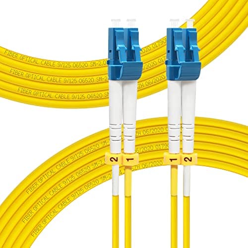 Image of FLYPROFiber 10m/33ft OS2 LC to LC Fiber Patch Cable | Length Options: 0.2m-200m, Single Mode Duplex, 9/125um SMF Fiber Optic Cable Cord LSZH 10Meter(33ft)