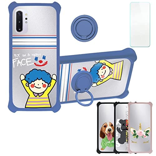 Image of Aroepurt Case for Samsung Galaxy Note10 Case Compatible with Samsung Galaxy Note10 Phone Case Cover [with Tempered Glass Screen Protector][PC + TPU 2 in 1] [Silver Reflect Light] DYL-FACE