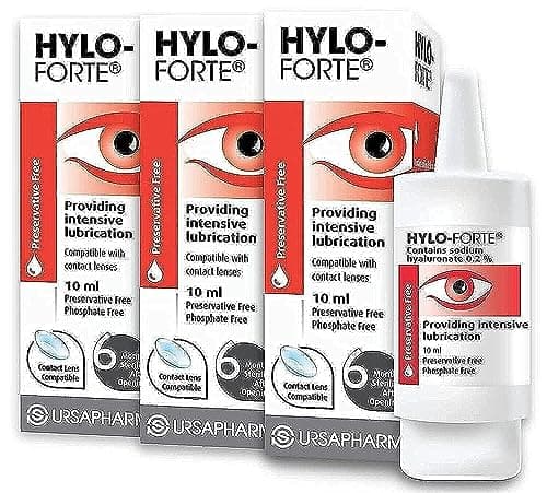 Image of HYLO Forte - Triple Pack - Preservative Free Lubricating Eye Drops - for Treatment of Severe and Persistant Dry Eyes - 3x10ml