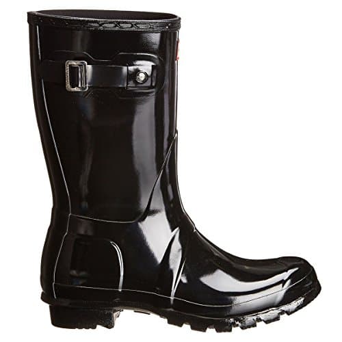 Image of Hunter Original Short Gloss Black Womens Boots Size 6 UK