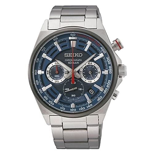 Image of Seiko Men Analog Quartz Watch with Stainless Steel Strap SSB407P1