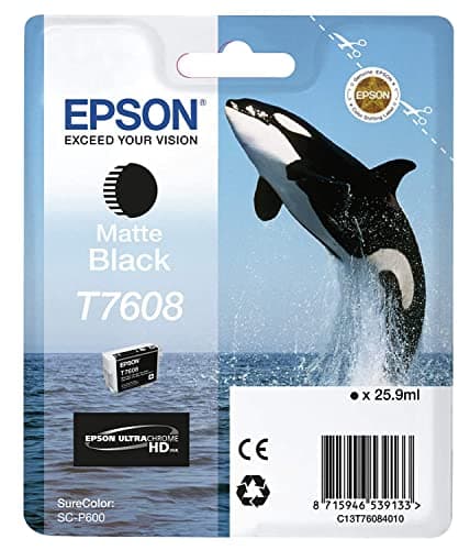 Image of Epson C13T76084010 T7608 Ink Cartridge, Matte Black, Genuine