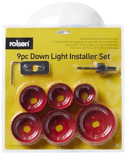 Image of Rolson 58143 9 pc Down Light Installers Set