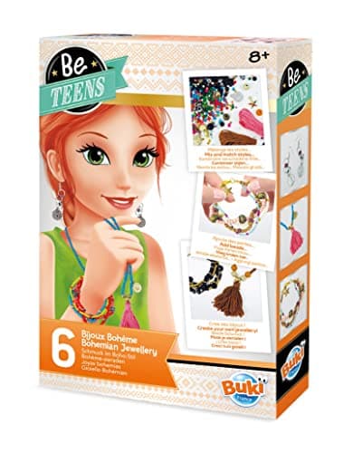 Image of Buki France Be Teens Bohemian Jewellery Making Gift Set. Jewellery Making Kit. Create Bracelets & Necklaces with Instructions & Accessories. Arts & Crafts for Kids. Suitable for Boys & Girls 8+