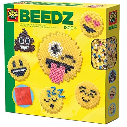 Image of SES Creative 06231 Beedz Emoticons Iron On Bead, Mixed