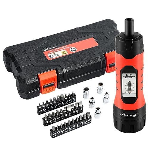 Image of Awang 1/4” Drive Torque Wrench Screwdriver Set 1-6NM,36 Pieces Torque Screwdriver Wrench Bits Set with 1/4" Hex Socket
