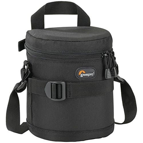 Image of Lowepro LP36305-0WW, 11 x 14cm Lens Case with Detachable Shoulder Strap, Fits Standard Zoom and Wide Angle Lens, for Professional Photographers, Black