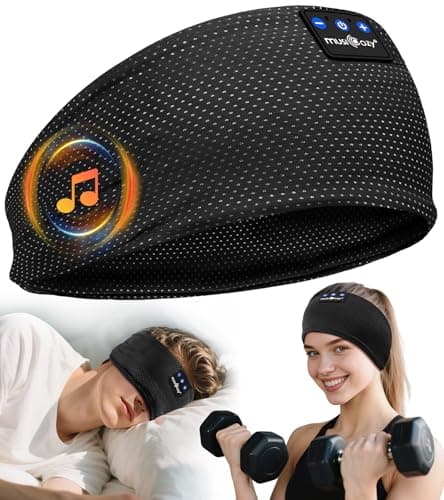 Image of MUSICOZY Sleep Headphones, Comfortable Headband Headphones for Side Sleepers - Breathable Cool-Tech Sleep & Sport Headband with 16-Hour Playtime, Ultra-Soft Wireless Sleep Headphones for Comfort