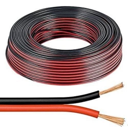 Image of electrosmart 50m Red/Black 2 x 0.50mm Speaker Cable - Ideal for Car Audio & Home HiFi